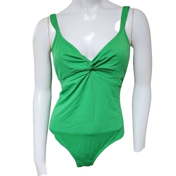J. Crew Green One-Piece Swimsuit (8) - Picture 2 of 5